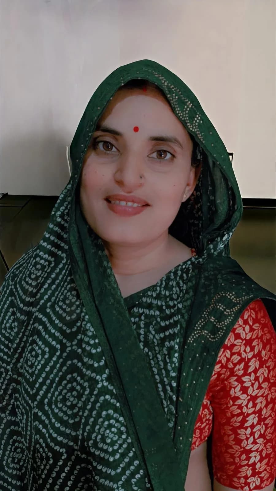 Portrait of Virmla Devi , Master Hand Embroirered